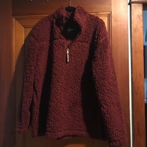 Maroon Sherpa Fleece